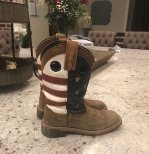 picture of grandson's smoky mountain cowboy boots,