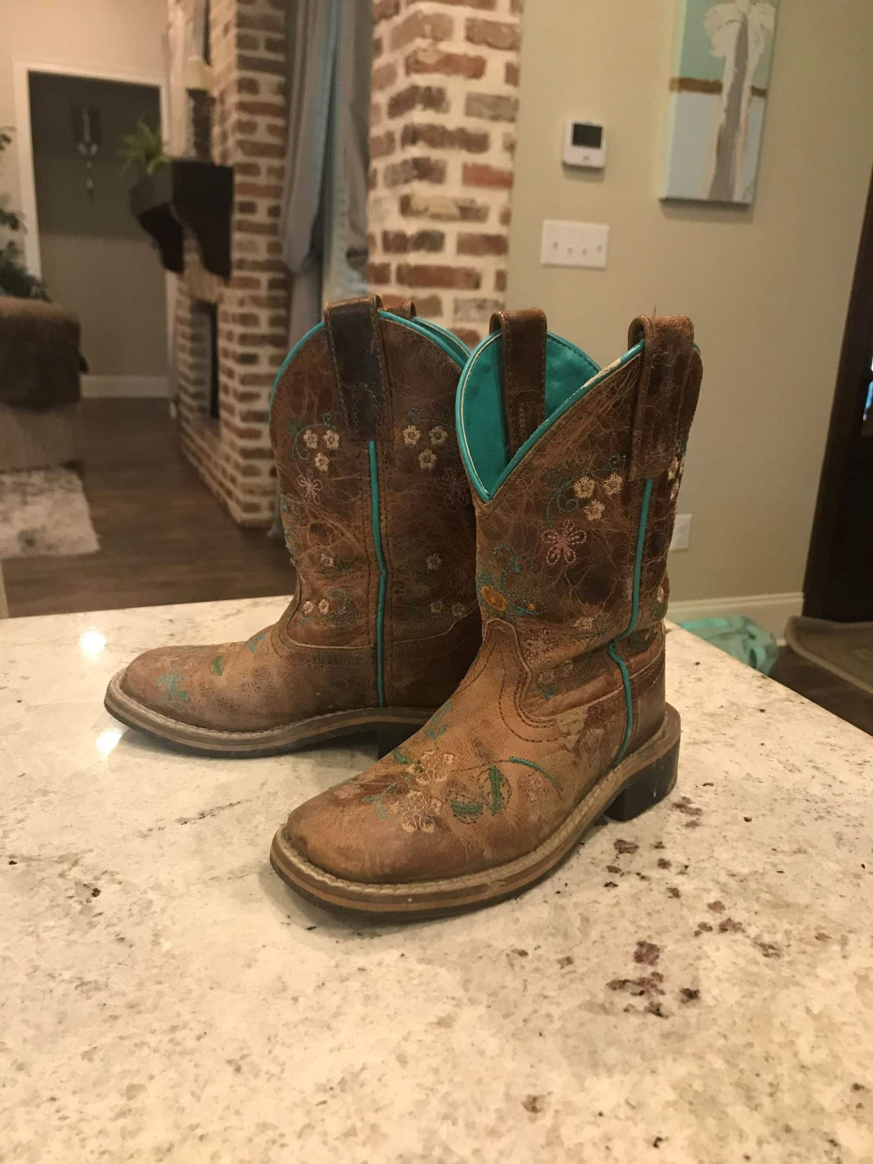 Stivali Western Bambino Smoky Mountain Boots – Pelle Marrone Con Stelle E Strisce – Tacco Western, Punta Quadrata, Suola In Gomma