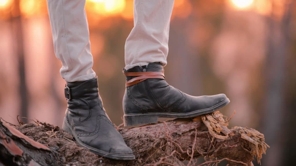 cowboy boots with zipper for men