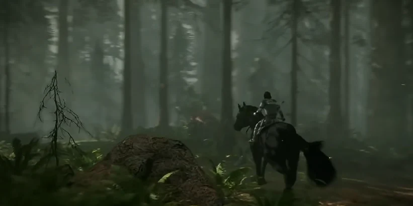 Picture of a computer image from a horse game.
