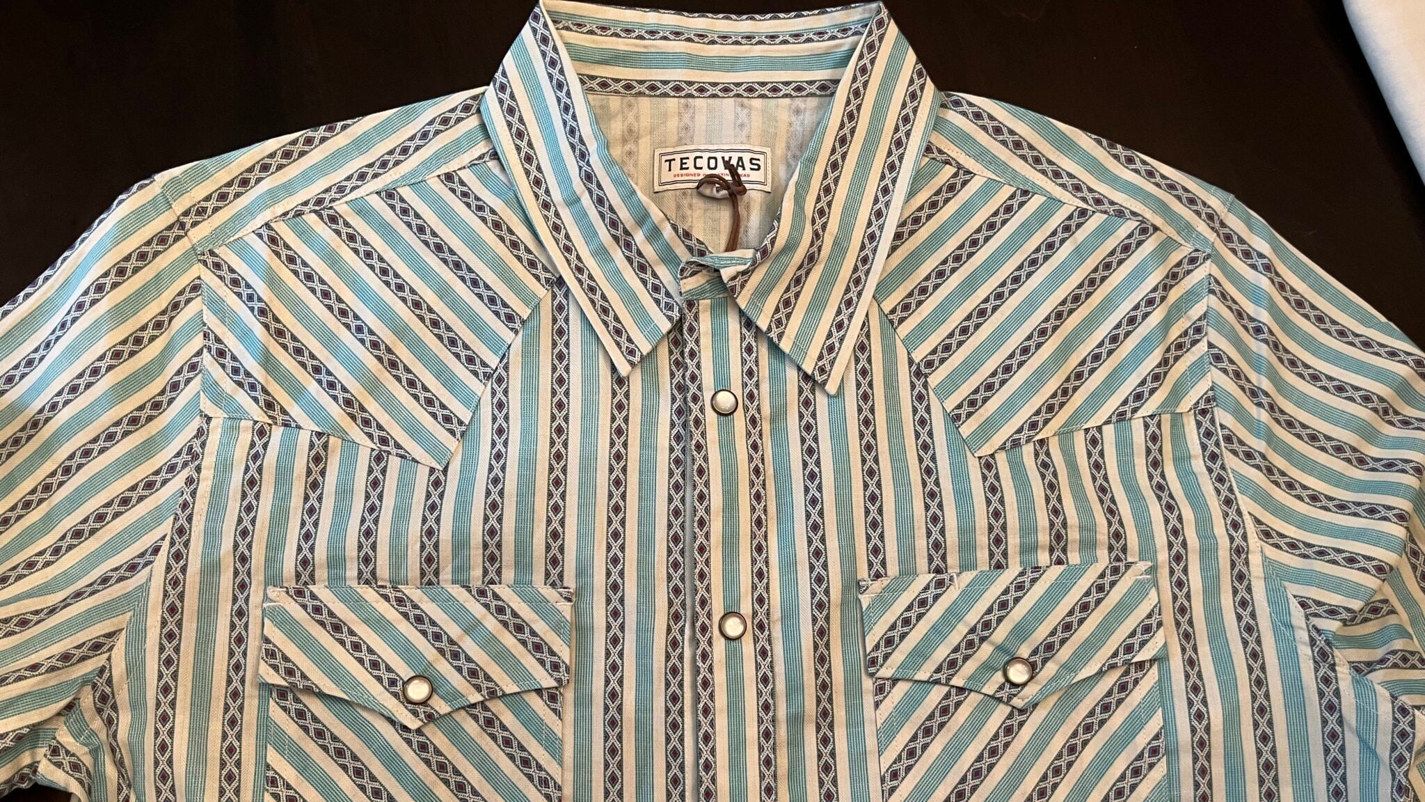 Tecovas Denim pearl Snap L/S Light Wash Shirt main image 1