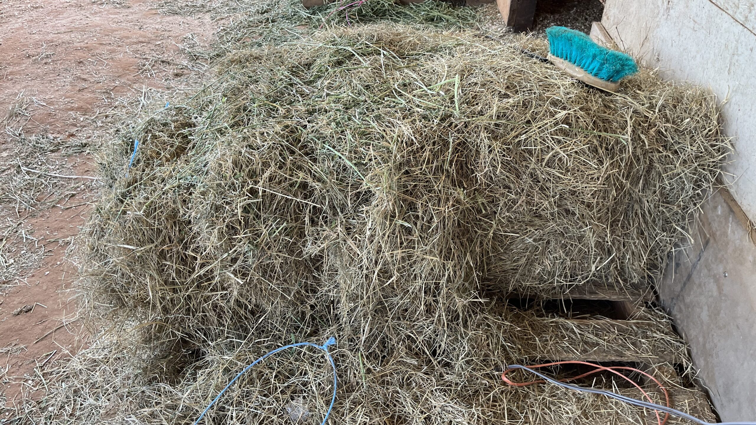 Picture of a bale of grass hay.