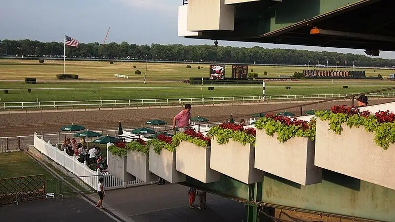 View of the Belmont Stakes race course. 
