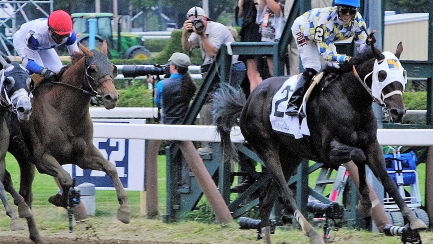 2016 Jim Dandy Stakes winner Laoban, ridden by Jose Ortiz